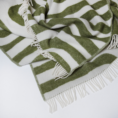 Klekks No. 34 - Wool blanket: Grün