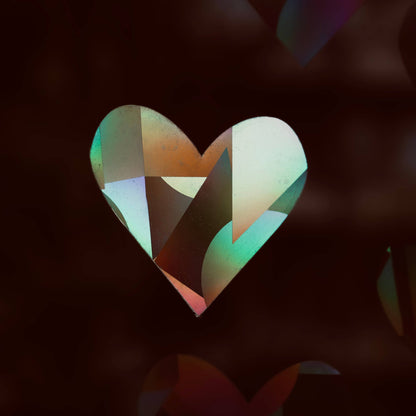 Suncatcher Window Sticker Heart (single), Rainbow Maker