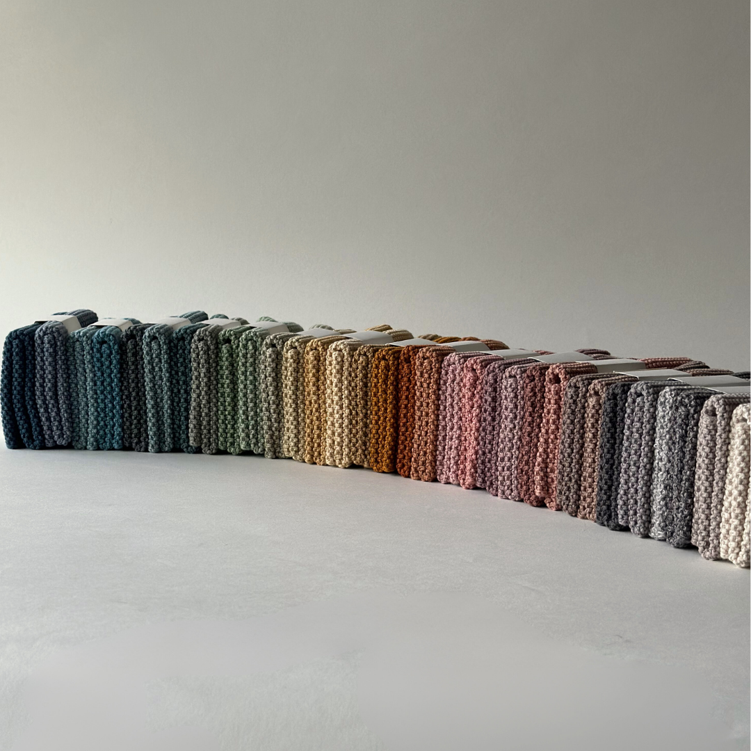 Knitted Dishcloths – Solid – Organic Kitchen Textiles: 25x25 cm