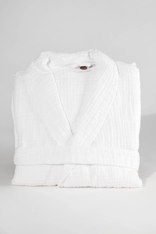 Bulut Gauze Bathrobe – White