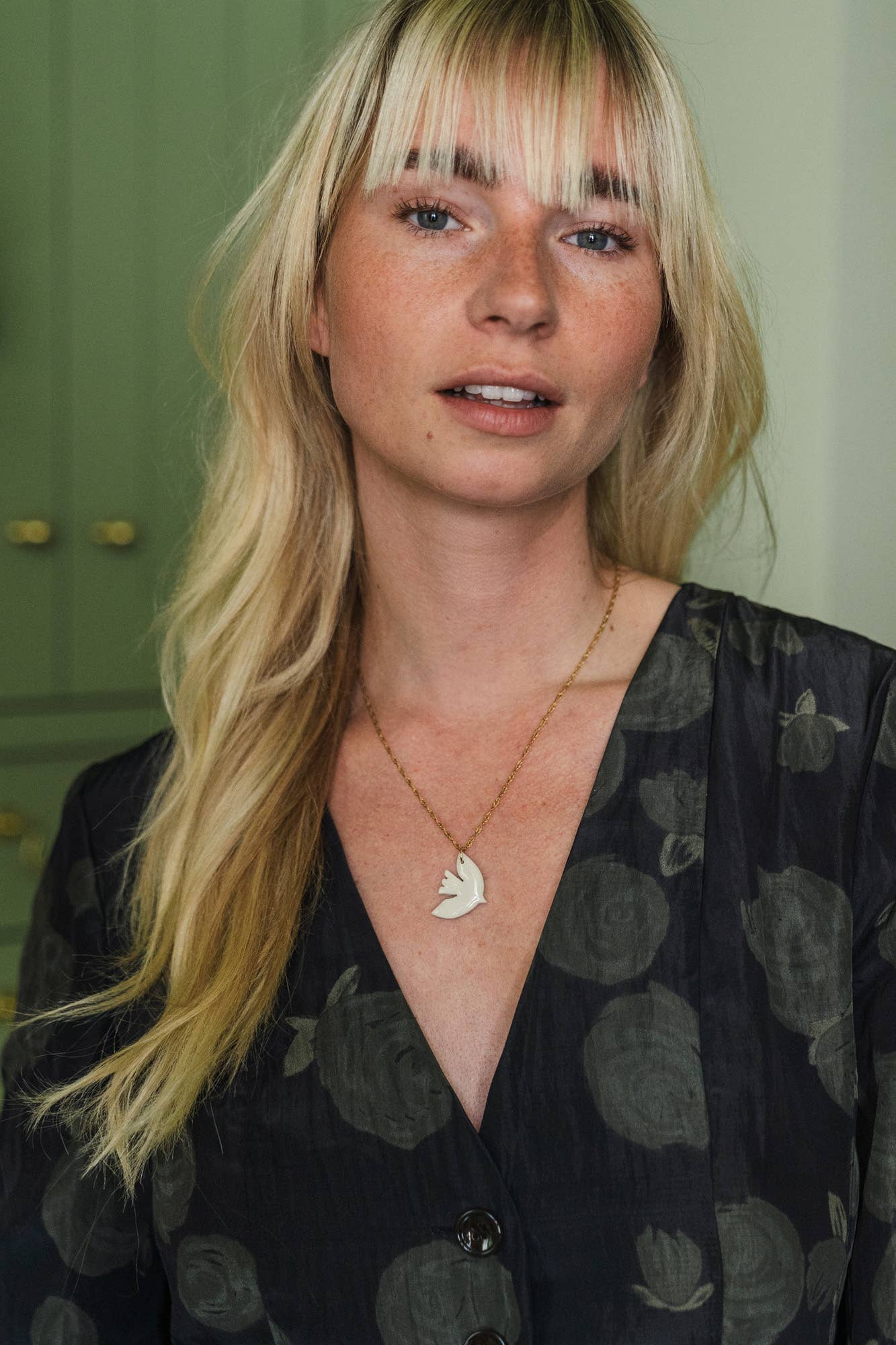 Bird Pendant Paloma - Ivory