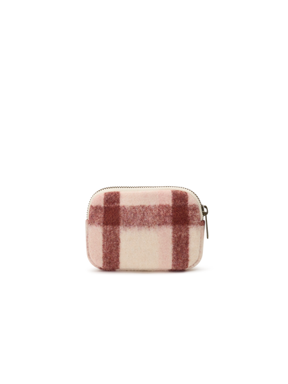 Lili pink tartan coin purse
