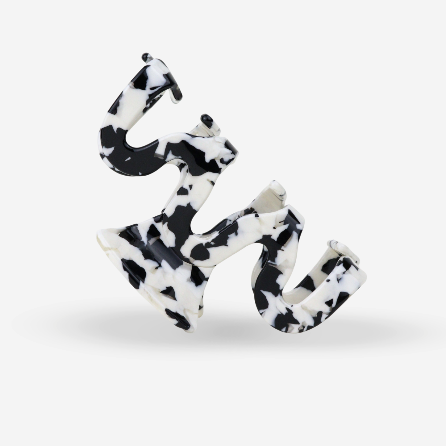 Hair Clip - Grand Wave Black Marble