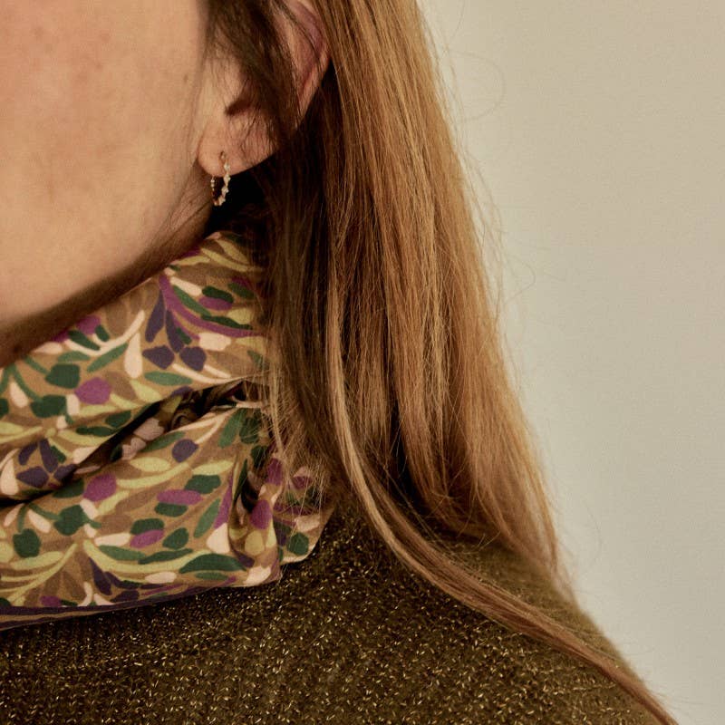 Songe cotton voile scarf: Hazelnut