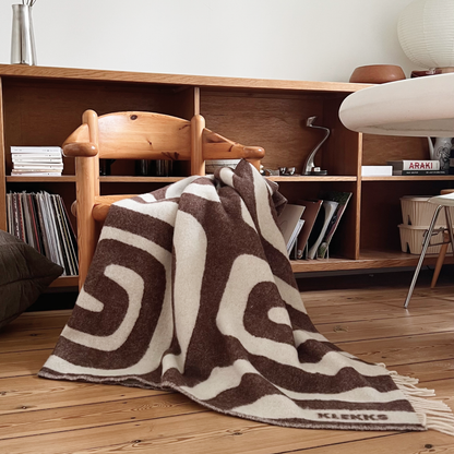 Klekks No. 34 - Wool blanket: Grün