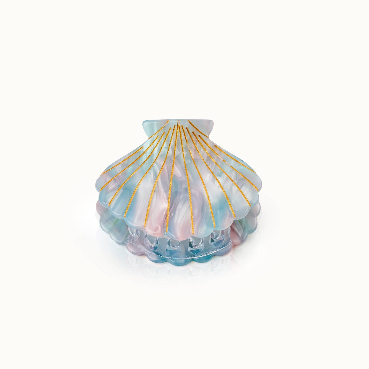 Shell hair clip blue
