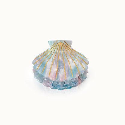 Shell hair clip blue