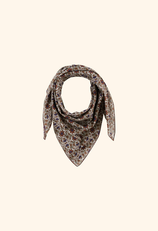 Small cotton voile scarf Bijou Rubis: 60 cm x 60 cm