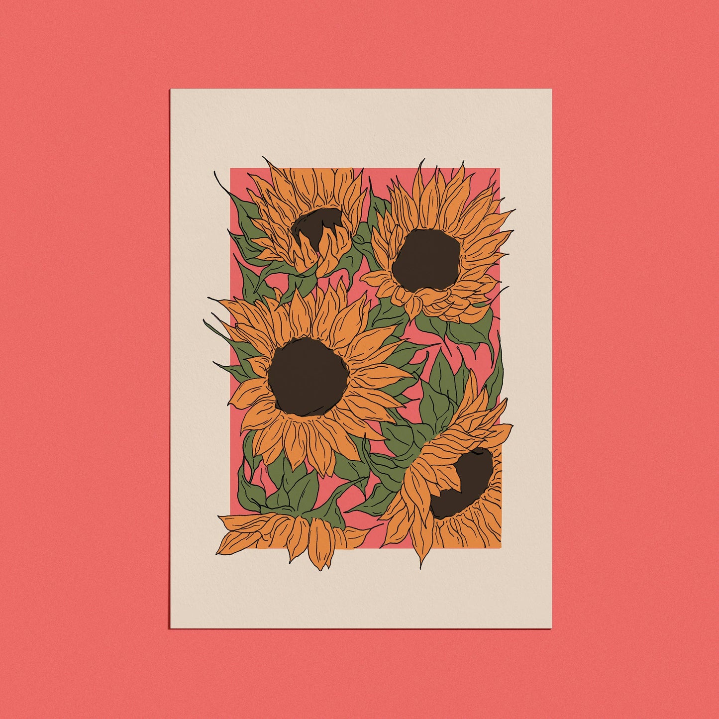 Sunflower Card: Cello-free