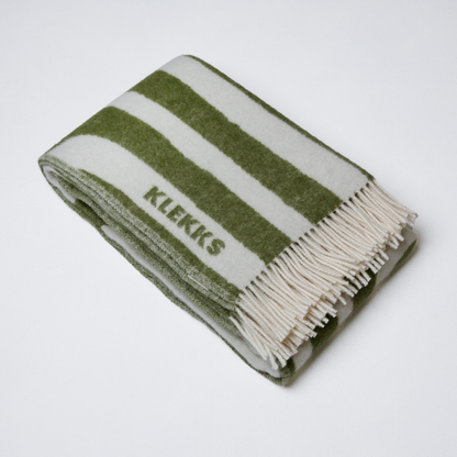 Klekks No. 34 - Wool blanket: Grün