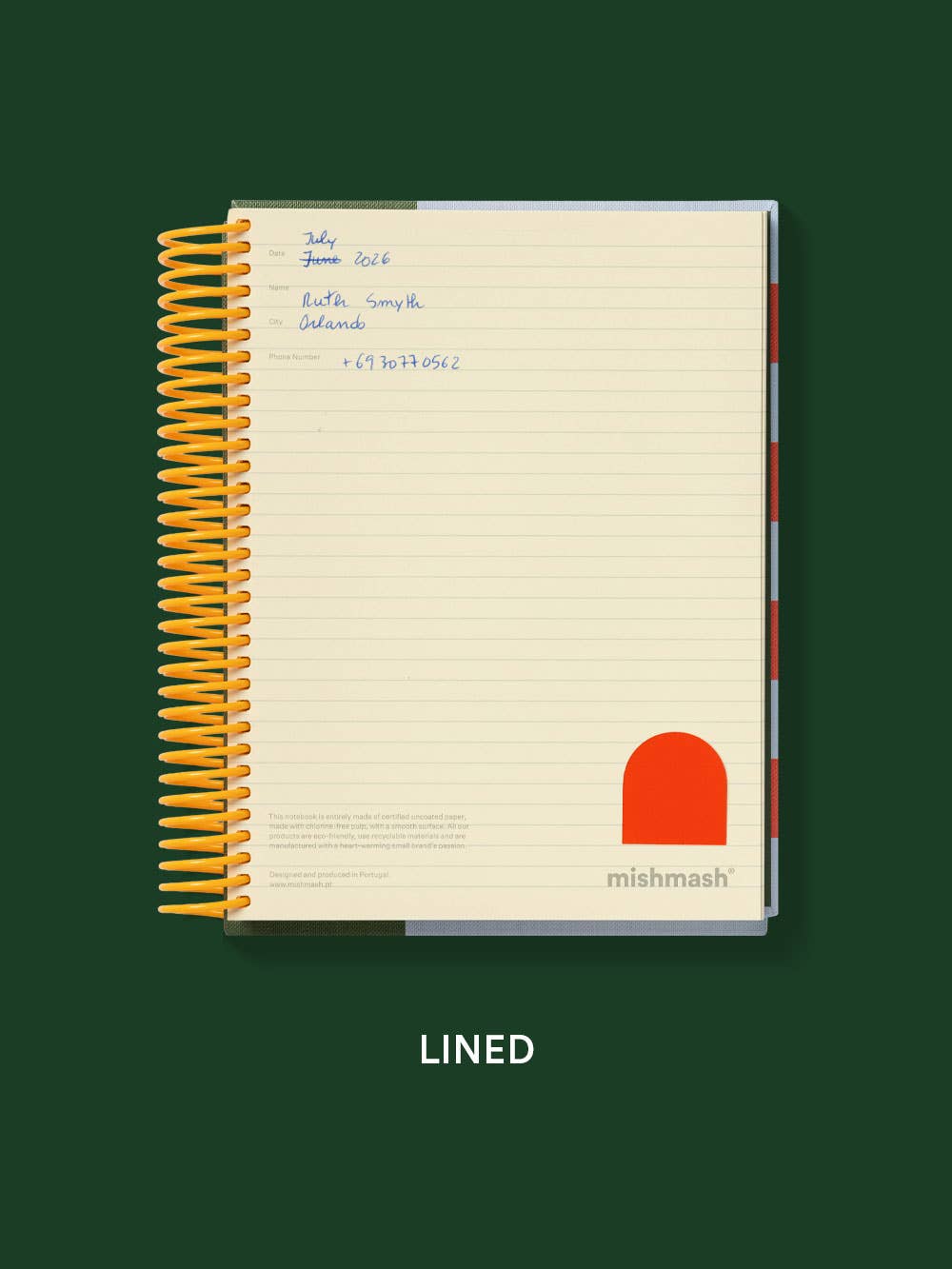 Loop Coil Notebook: Lined