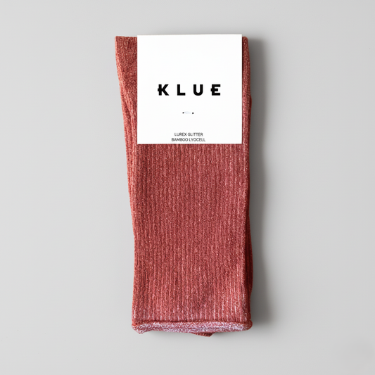 KLUE Glitter Lurex socks in eco-friendly Lyocell | Brick: 36-40