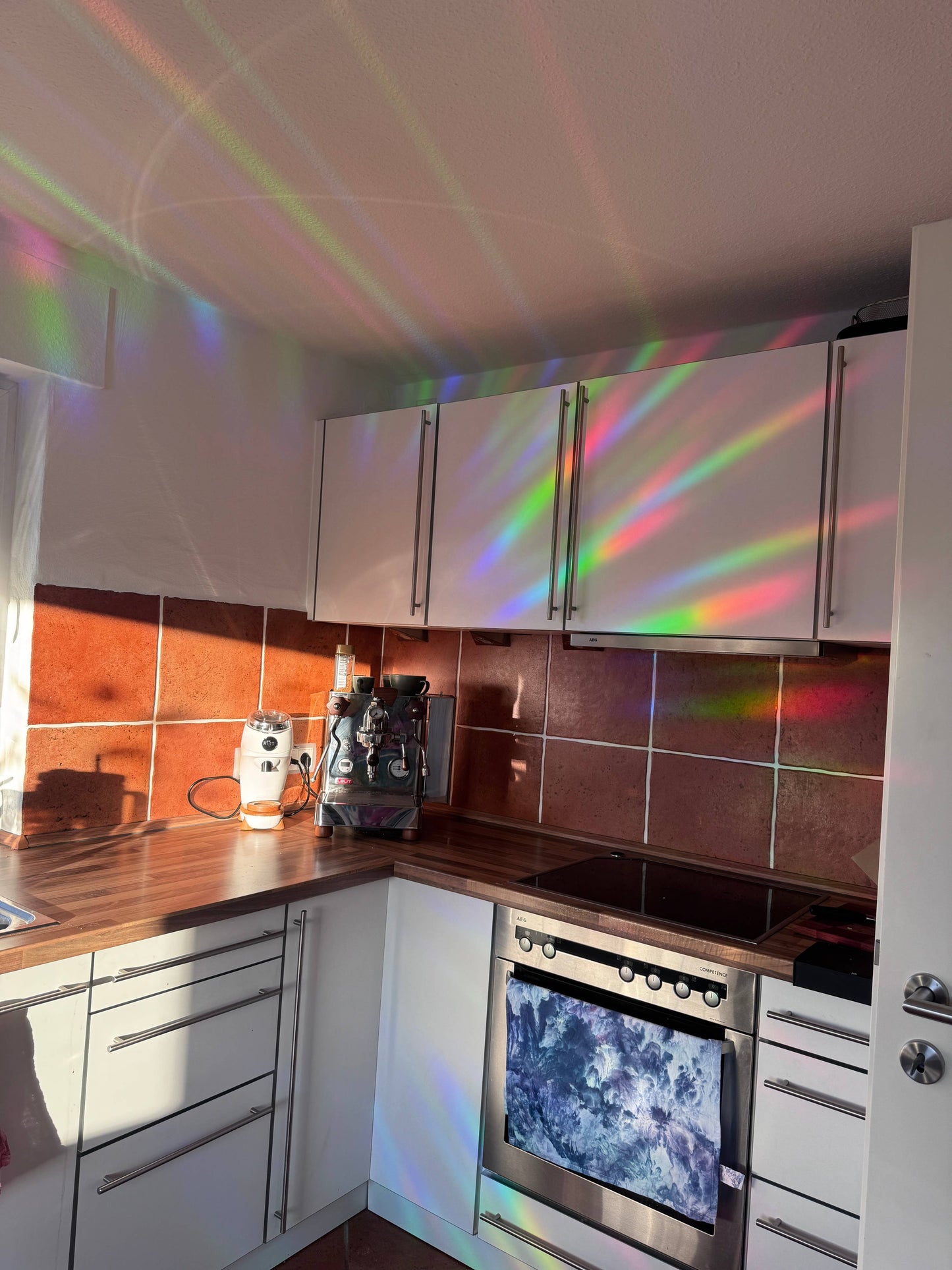 Suncatcher Window Stickers - Set of 5 Circles, Rainbow Decal