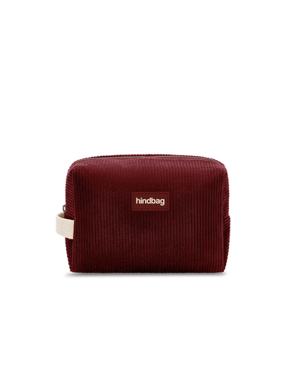 Leon burgundy velour toiletry bag