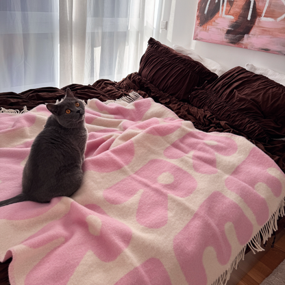 Klekks No. 11 - Wool Blanket: Red