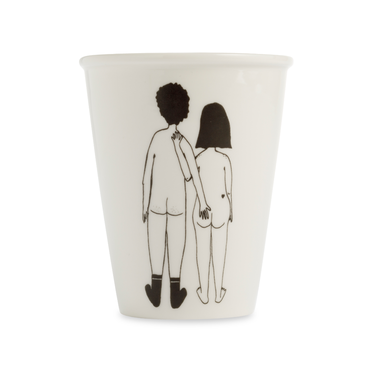 Cup naked couple back