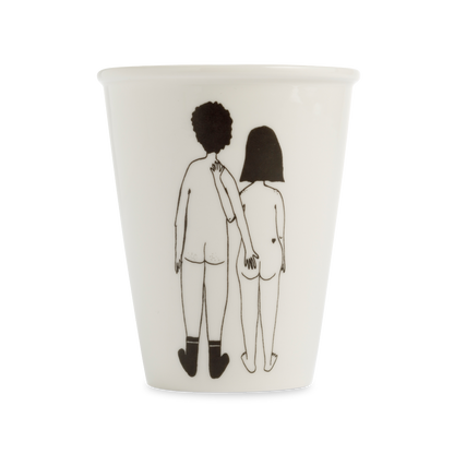Cup naked couple back