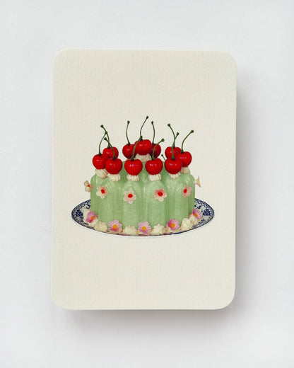Chartreuse Cream Blancmange Greeting Card