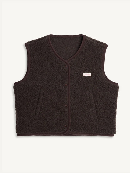 Merino vest - Chocolate Brown