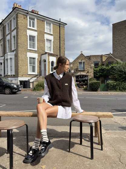 Merino vest - Chocolate Brown