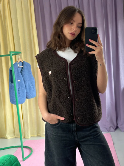 Merino vest - Chocolate Brown