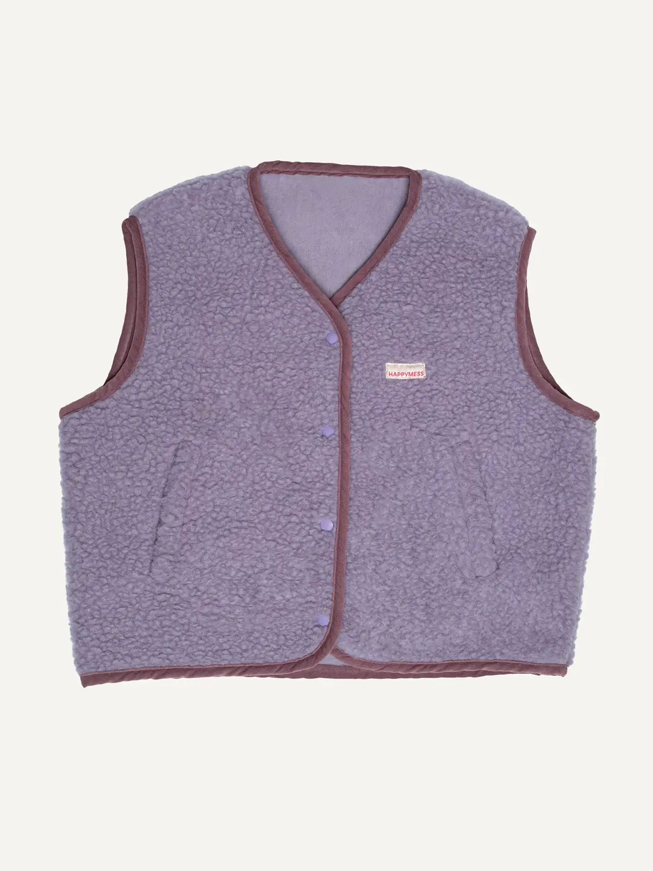 Merino vest - Lilac cloud
