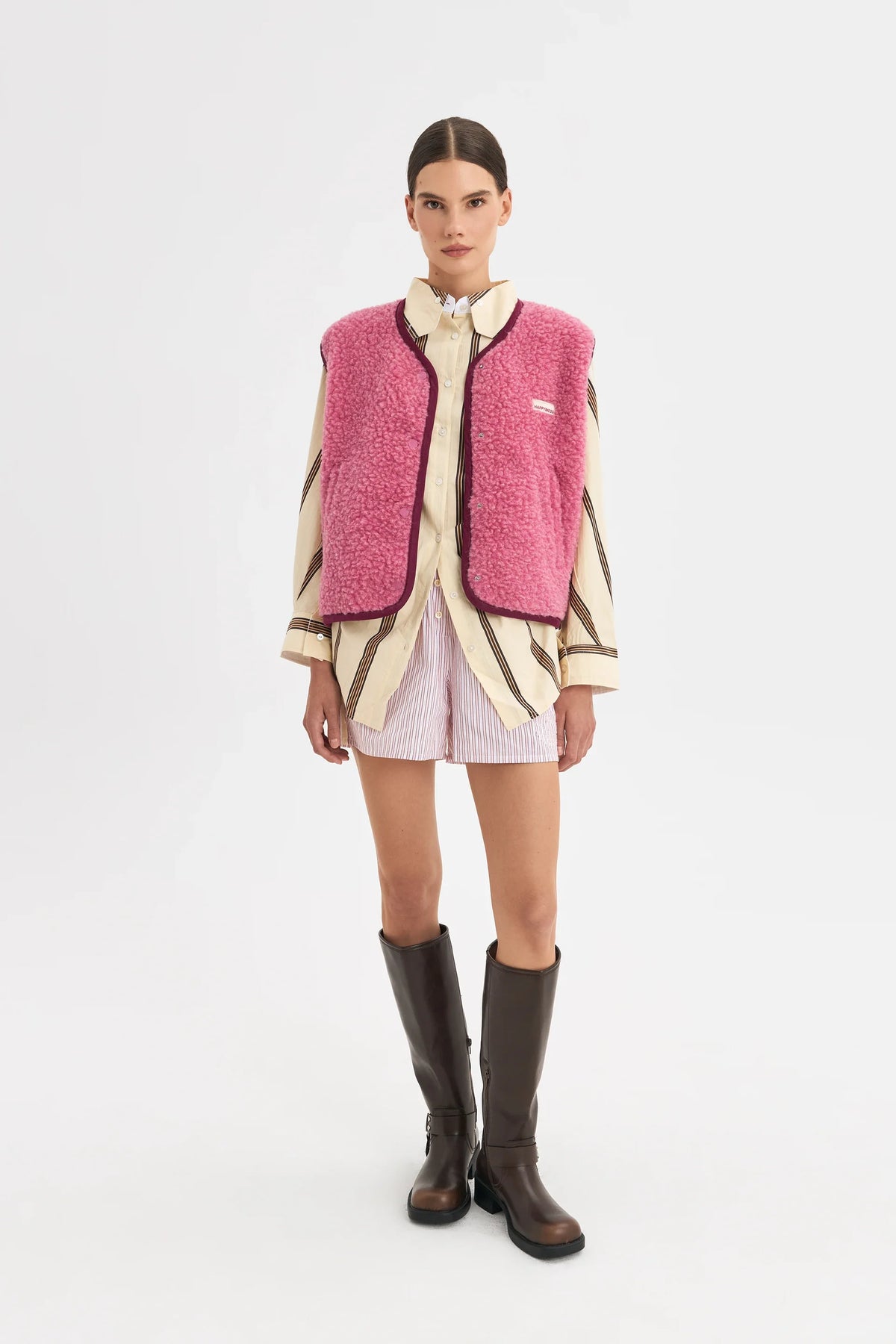 Merino vest - Dusty pink