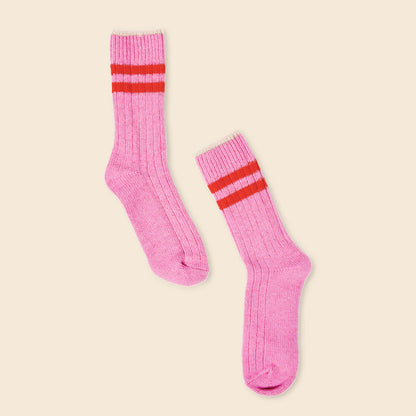 Knitted Wool Socks – Pink