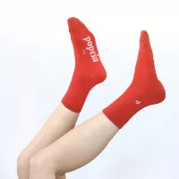 The Casual – Organic Cotton Socks in Aperol Red