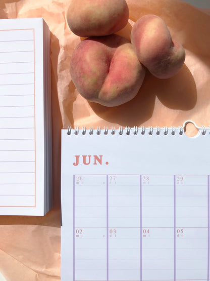 Family Calender A3 - PEACH 2025