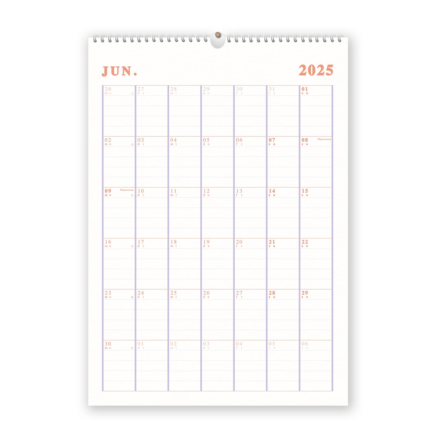 Family Calender A3 - PEACH 2025