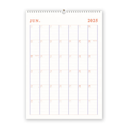 Family Calender A3 - PEACH 2025