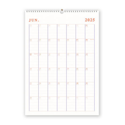 Family Calender A3 - PEACH 2025