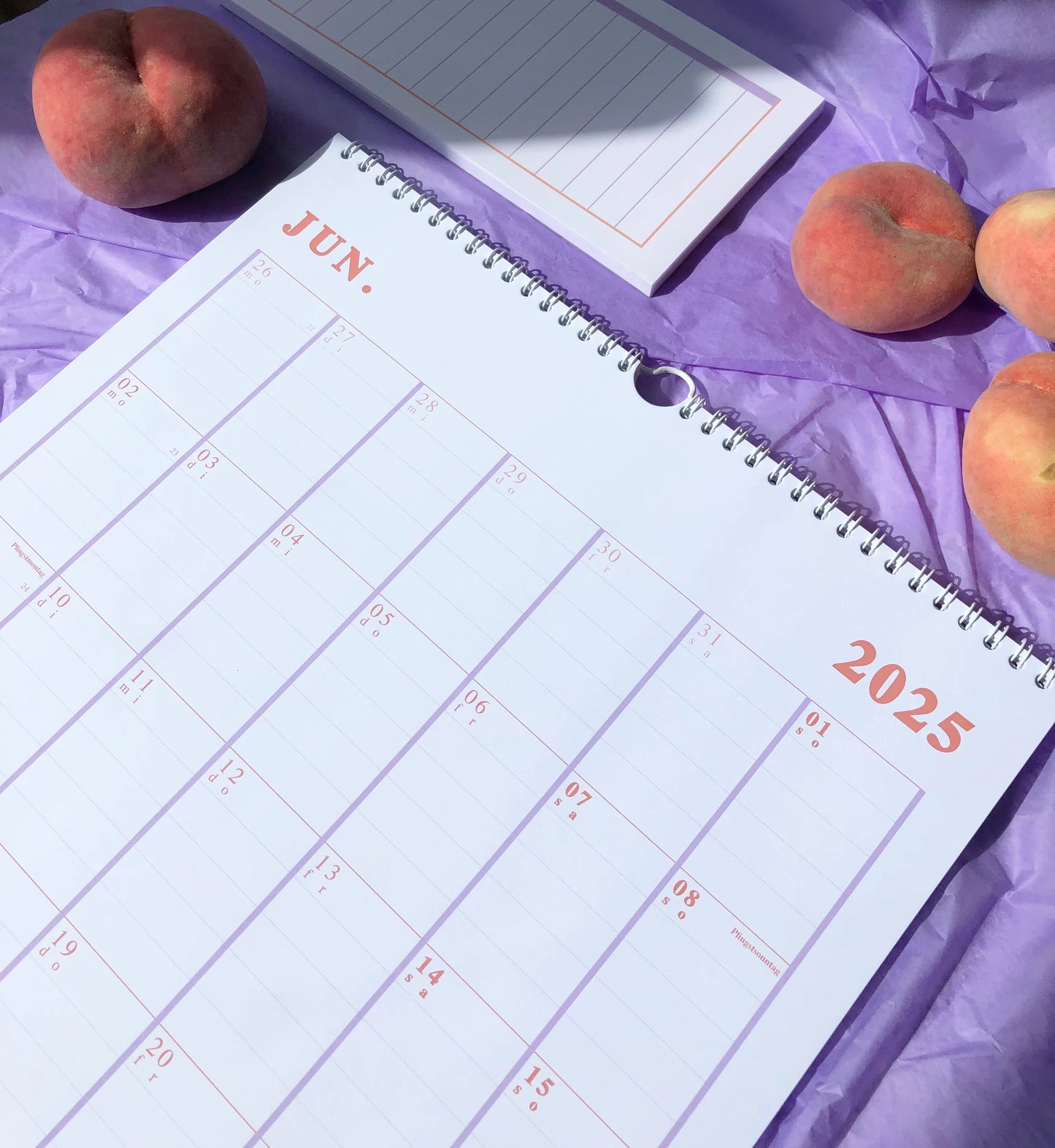 Family Calender A3 - PEACH 2025