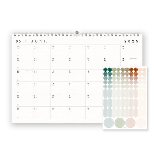 Calendar with stickers 2025 - A4