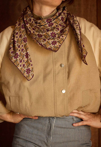 Topaz Jewel cotton voile scarf: TOPAZ JEWEL / 1m x 1m