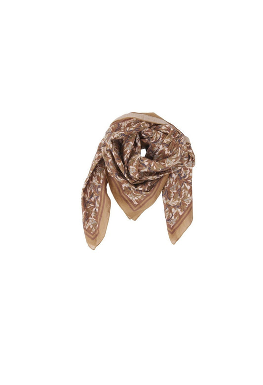 Songe cotton voile scarf: Hazelnut