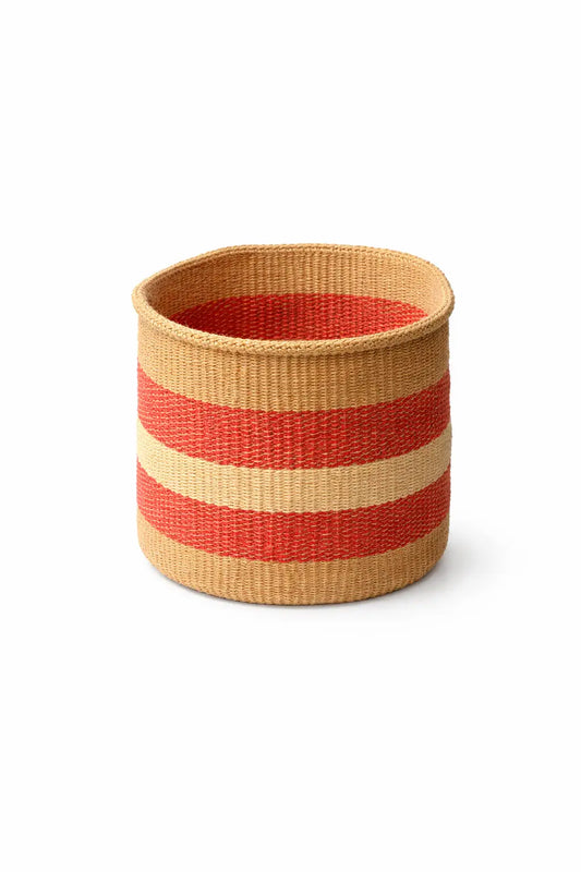 Hadithi Zebra Basket - Practical Weave: Red / S & M