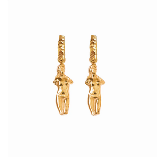 Aphrodite Drop Earrings – Gold-Plated Silver