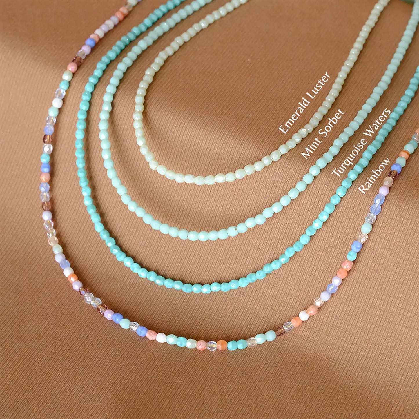 Rainbow Glass Beaded Necklace