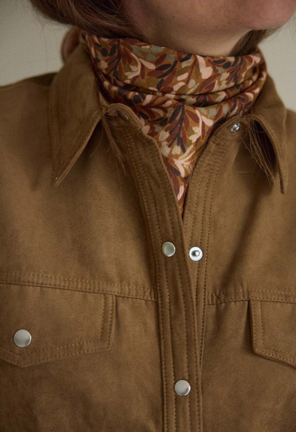 Songe cotton voile scarf: Hazelnut